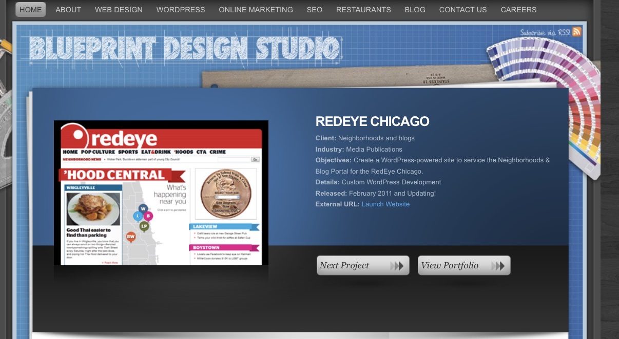 Archived RedEye Chicago case study from Blueprint Design Studio