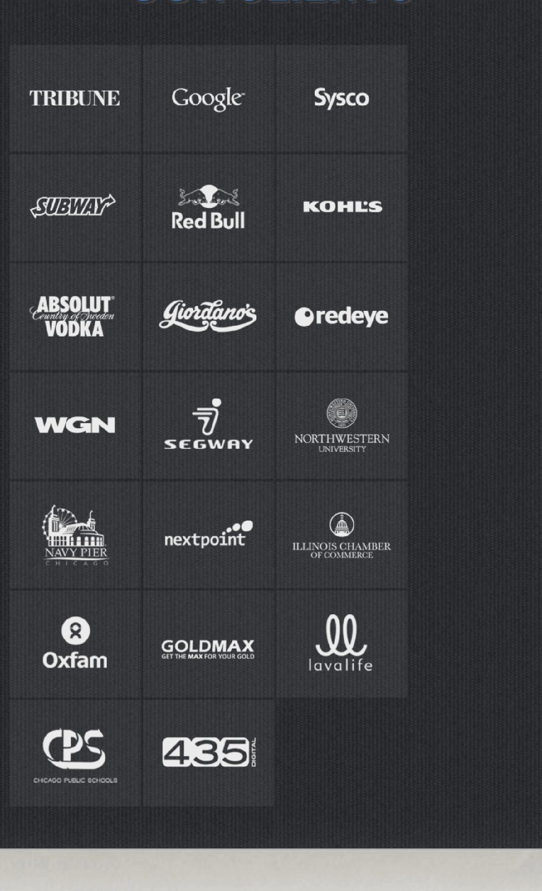 Archived Blueprint Design Studio client logo grid