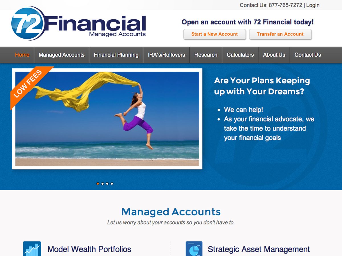 72 Financial wealth management website design