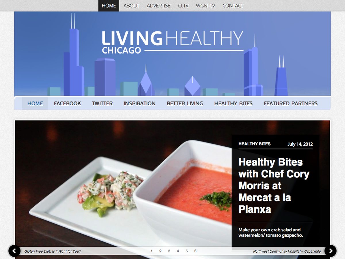 Living Healthy Chicago CLTV website design