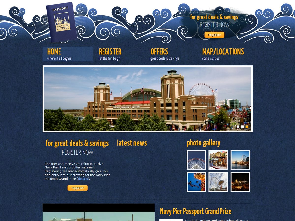 Navy Pier Passport tourism campaign website design